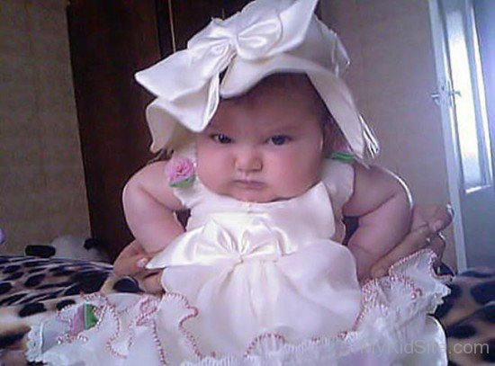 cute baby girl angry