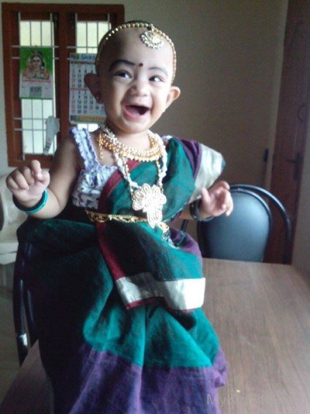 Baby Girl In Saree