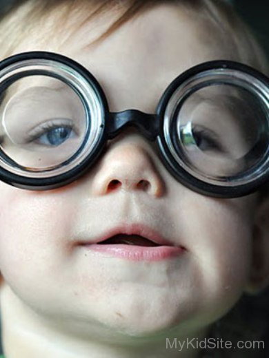 Cute Baby Wearing Goggles