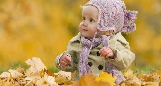 Cute Baby Wearing Woolen Hat