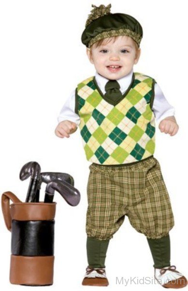 Baby In Golf Costume