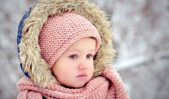 Cute Baby Girl In Pink Hat