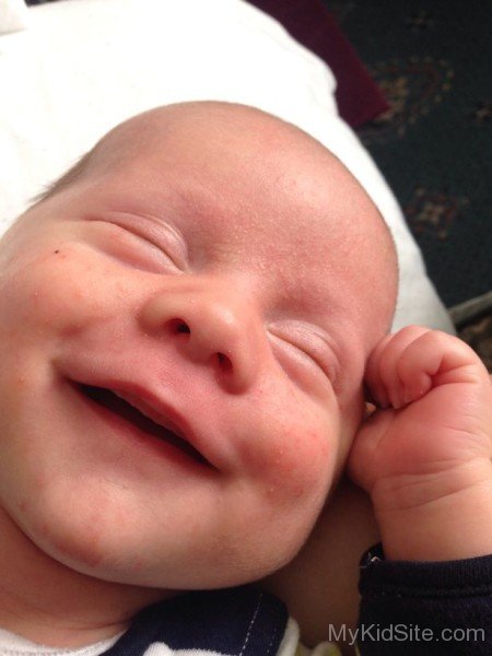 Cute Baby Smiling And Sleeping