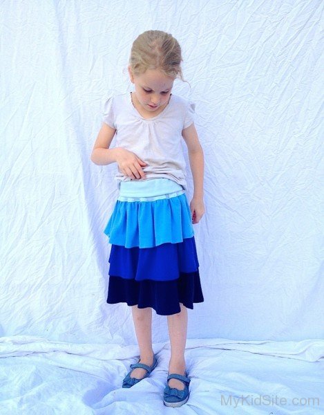 Pretty Kid Wearing Skirt