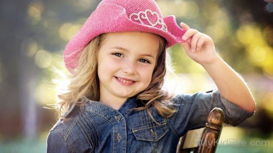 Girl Wearing Pink Hat