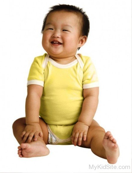 Cute Asian Boy Laughing