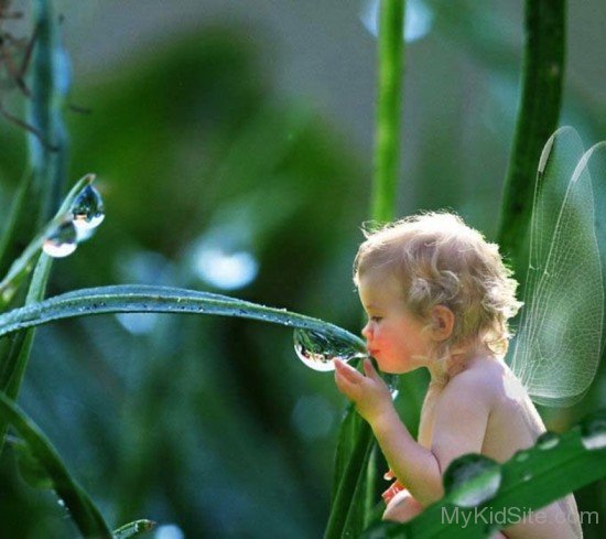 Baby Angle with Water Pearls